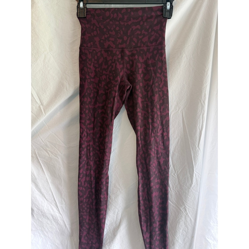 Lululemon Align Leggings Burgundy Leopard Camo Print Nulu Yoga Pants